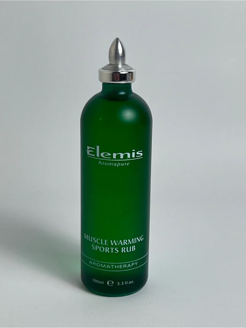 Elemis Muscle Warming Sports Rub Aromapure 3.3 fl oz Green Bottle NEW Relax